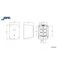 Kéztörlő adagoló MIDI tekercsekhez - belső adagolású