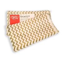 BontaBag 1 kg-os papírtasak antik arany cikk-cakk design mintával - 200 db